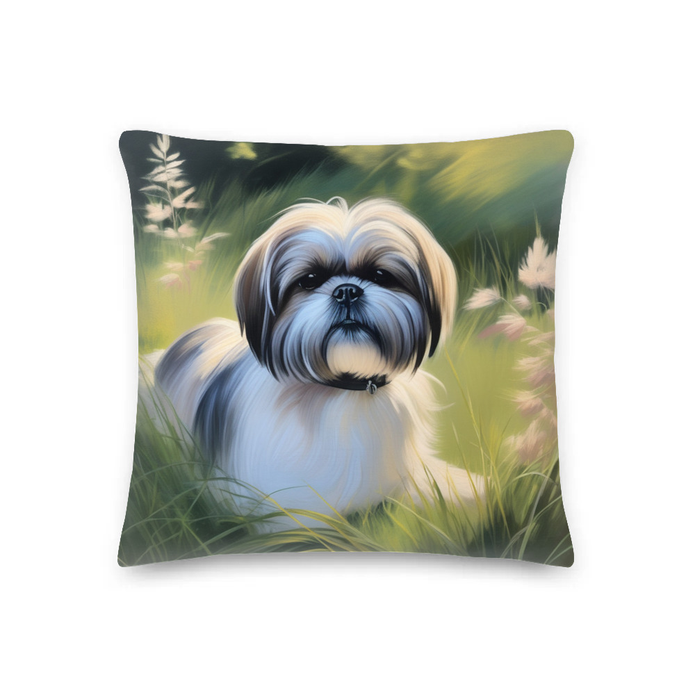 PugMug Custom Shih Tzu Premium Pillow