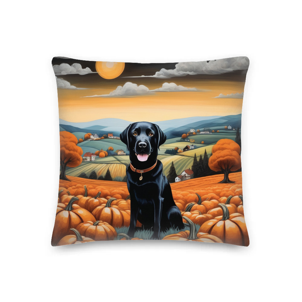 PugMug Custom Black Labrador Retriever Premium Pillow