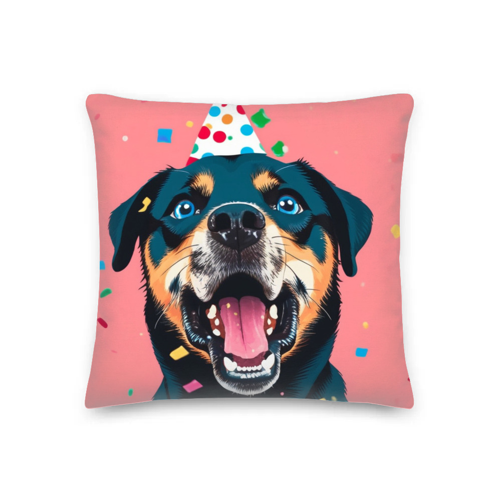 PugMug Custom Blue Premium Pillow