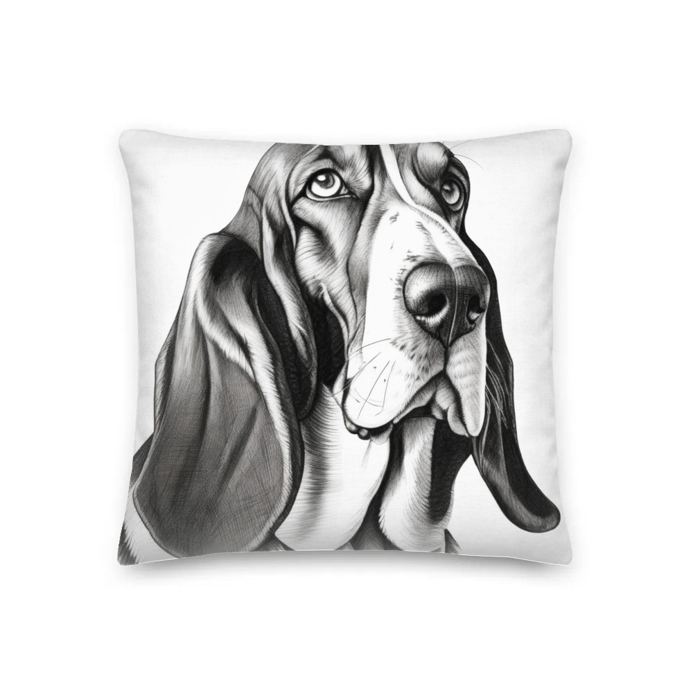 PugMug Custom Basset Hound Premium Pillow