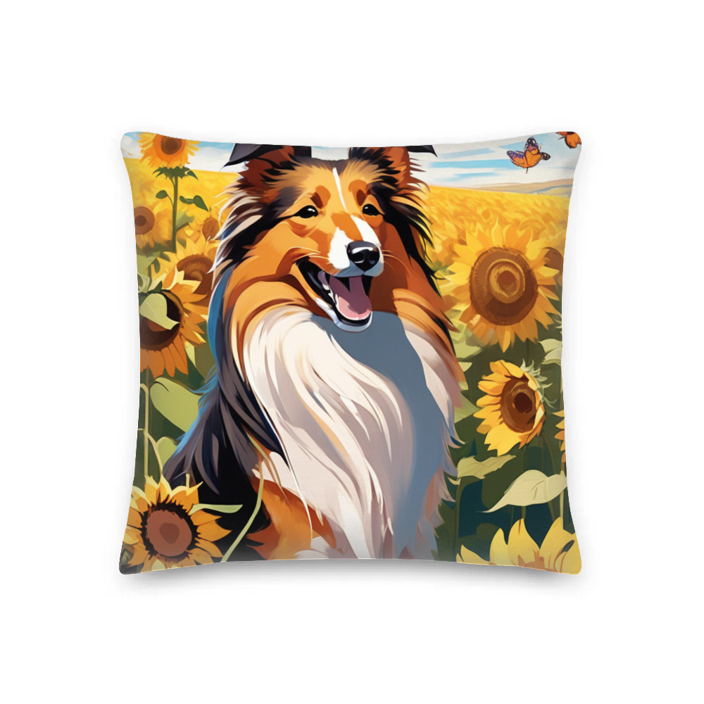 PugMug Custom Shetland Sheepdog Premium Pillow