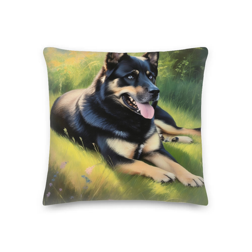 PugMug Custom Blue Premium Pillow