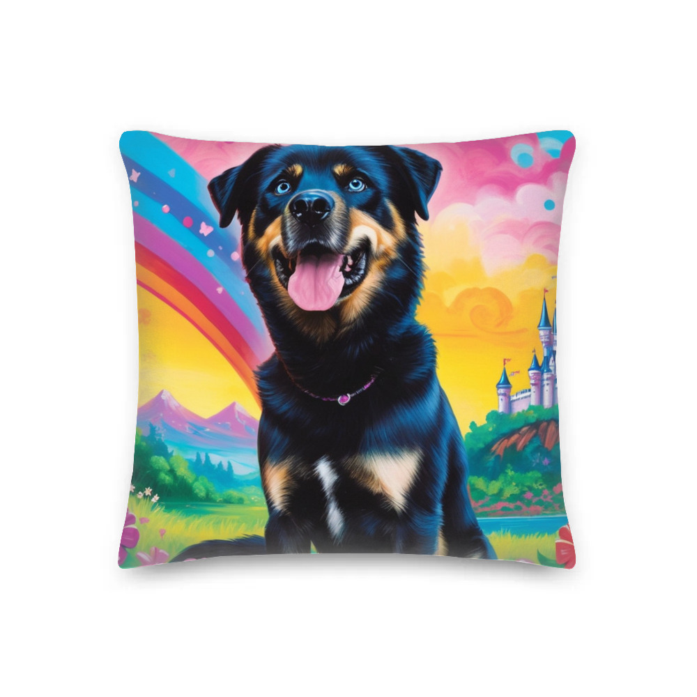 PugMug Custom Blue Premium Pillow