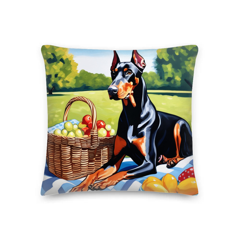 PugMug Custom Doberman Pinscher Premium Pillow