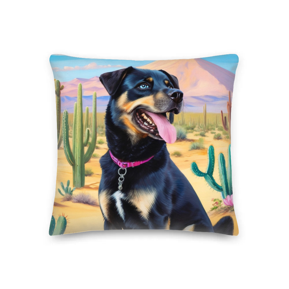 PugMug Custom Blue Premium Pillow