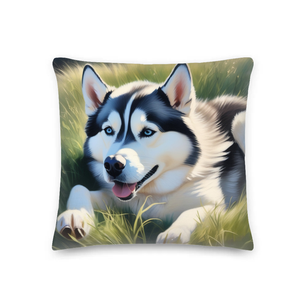 PugMug Custom Siberian Husky Premium Pillow