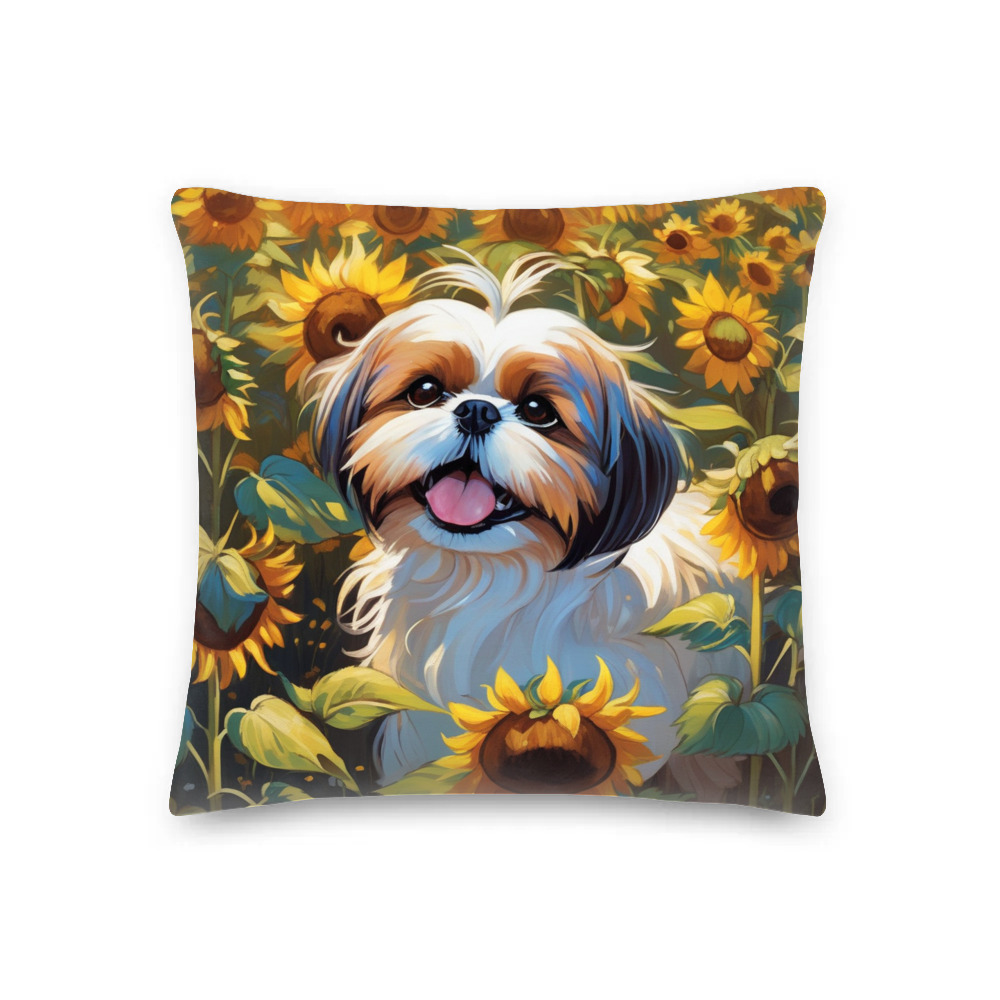 PugMug Custom Shih Tzu Premium Pillow