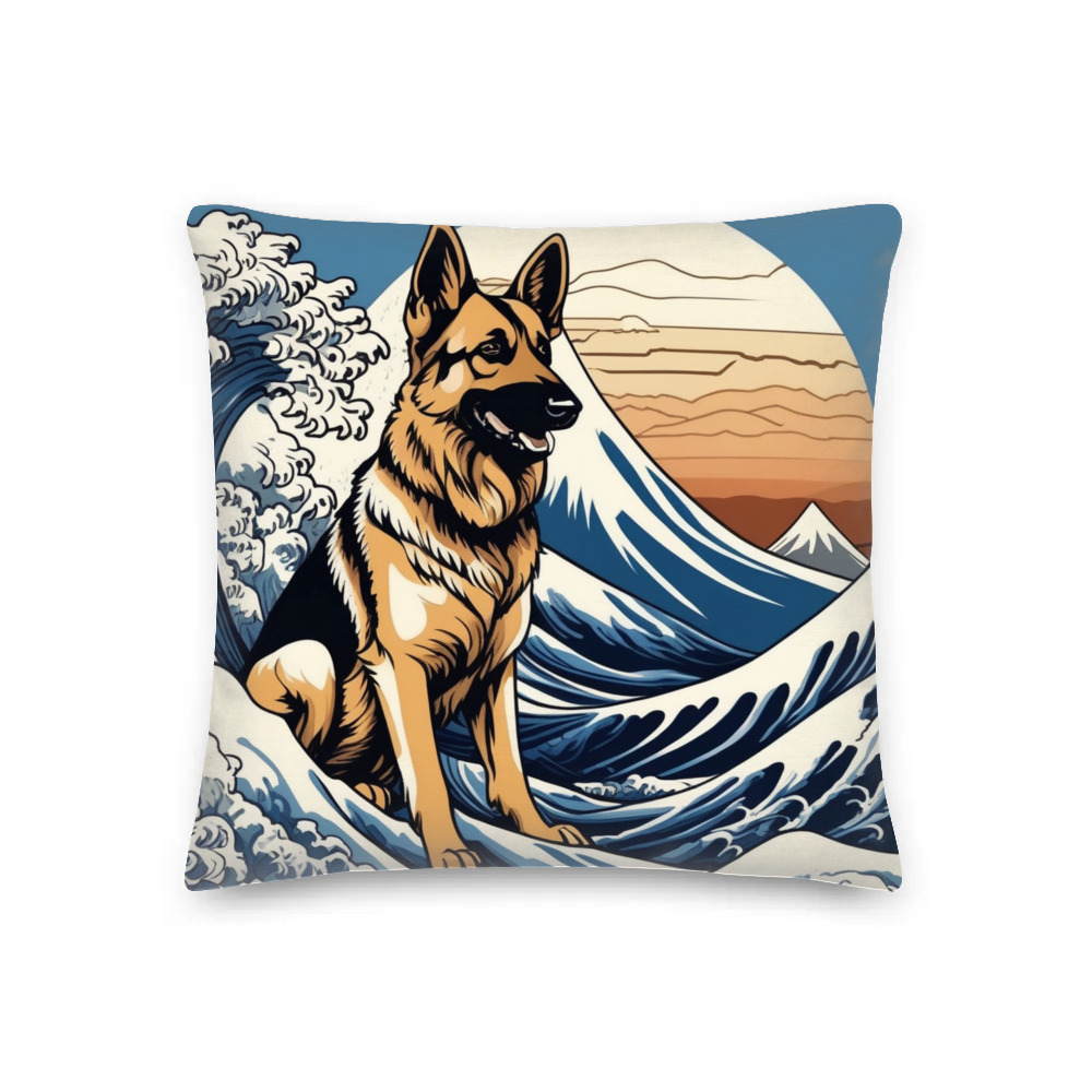 PugMug Custom German Shepherd Dog Premium Pillow