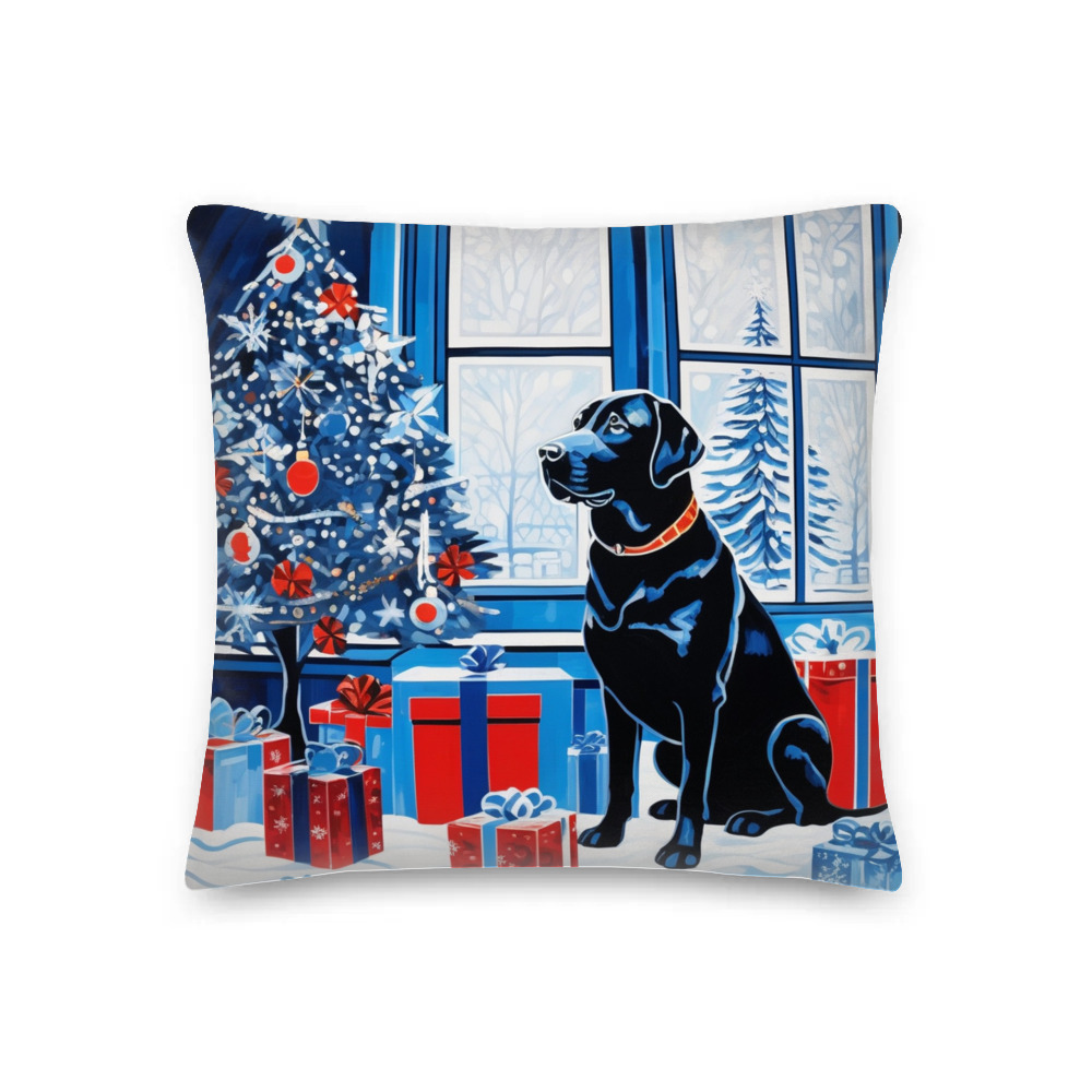 PugMug Custom Black Labrador Retriever Premium Pillow