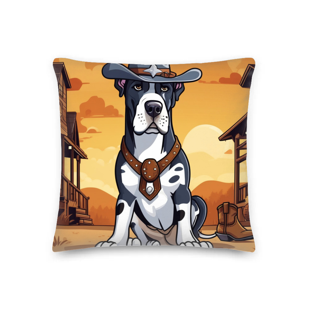 PugMug Custom Great Dane Premium Pillow