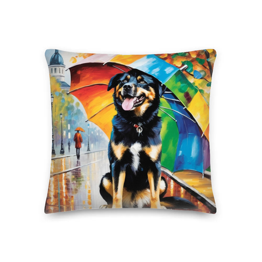 PugMug Custom Blue Premium Pillow