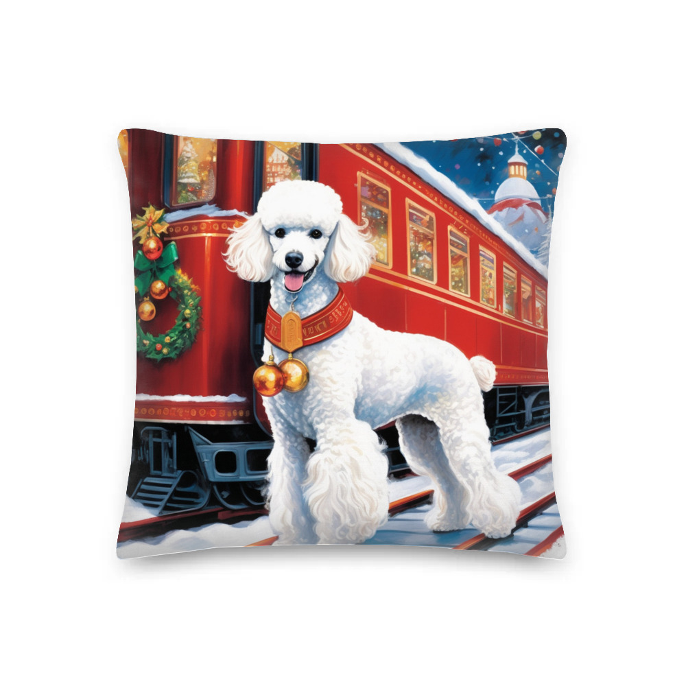 PugMug Custom White Poodle Premium Pillow