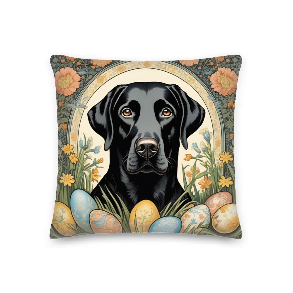 PugMug Custom Black Labrador Retriever Premium Pillow