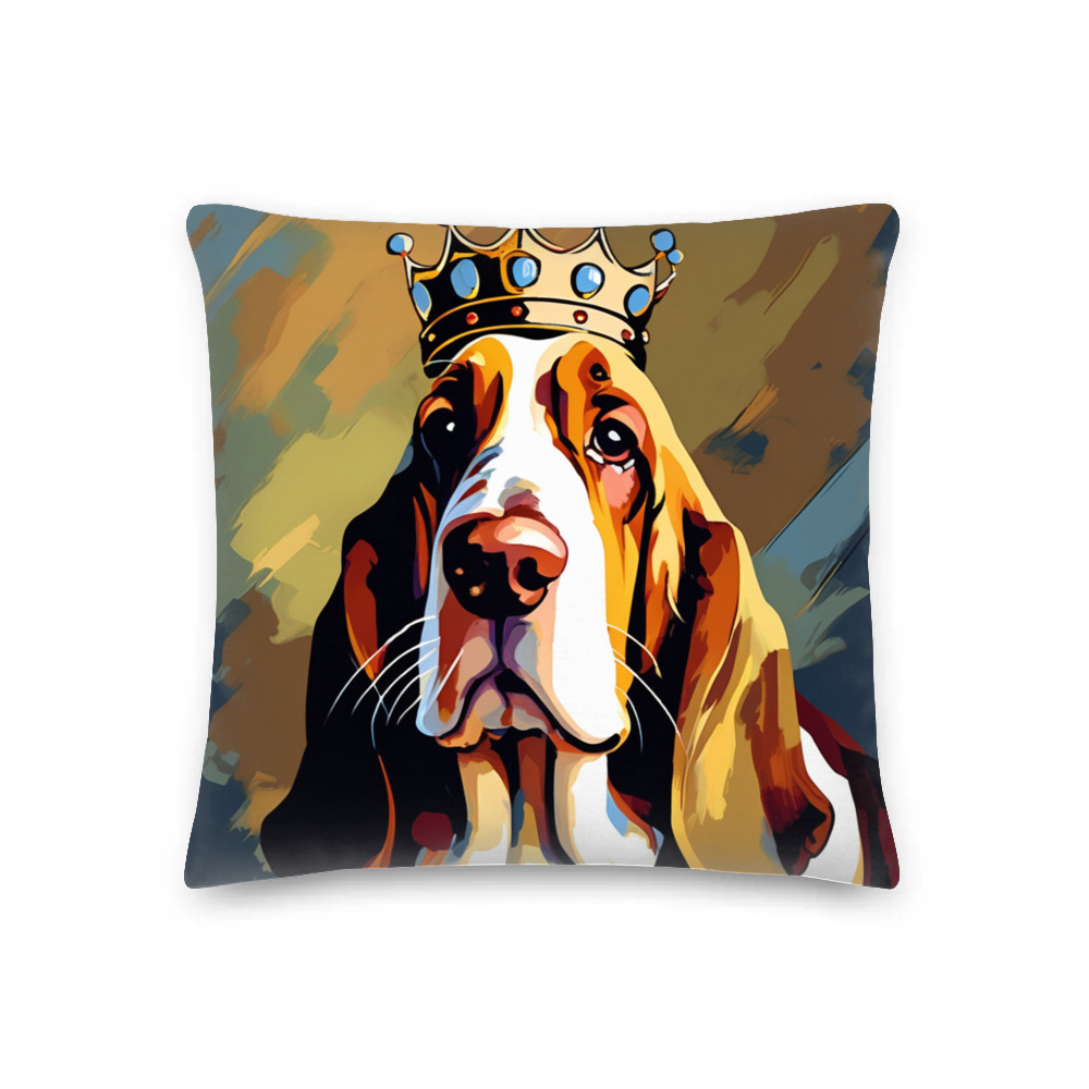 PugMug Custom Basset Hound Premium Pillow