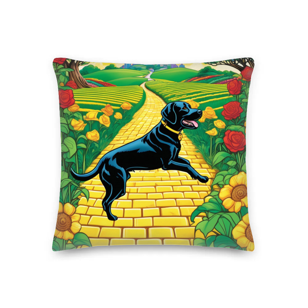PugMug Custom Black Labrador Retriever Premium Pillow