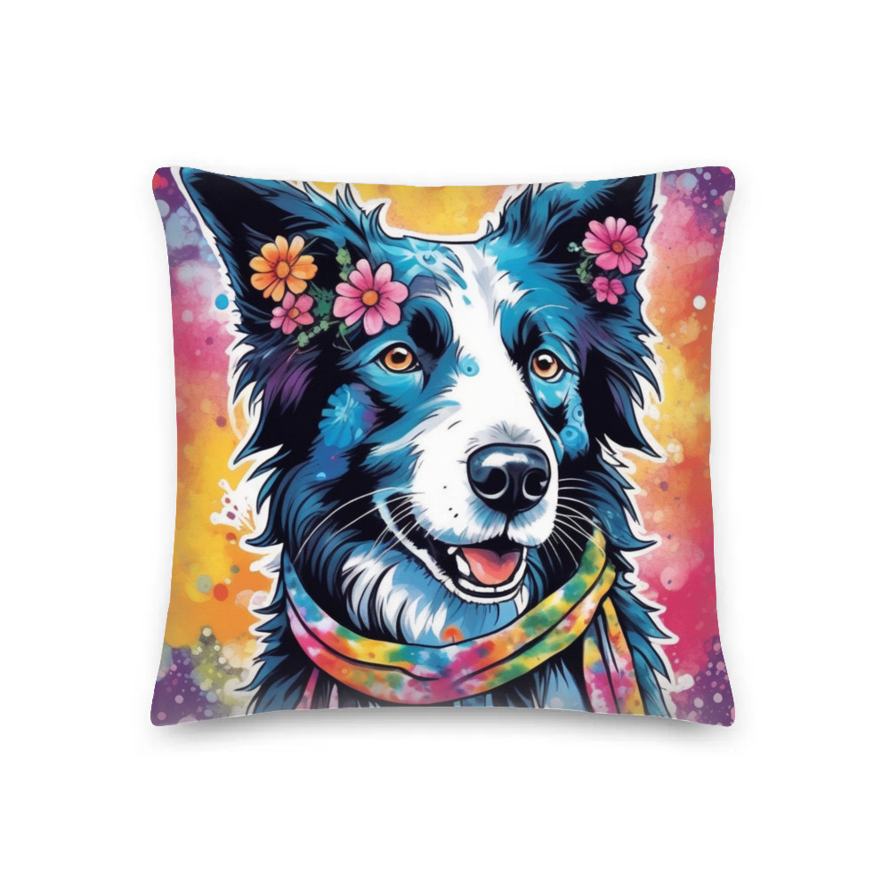 PugMug Custom Border Collie Premium Pillow