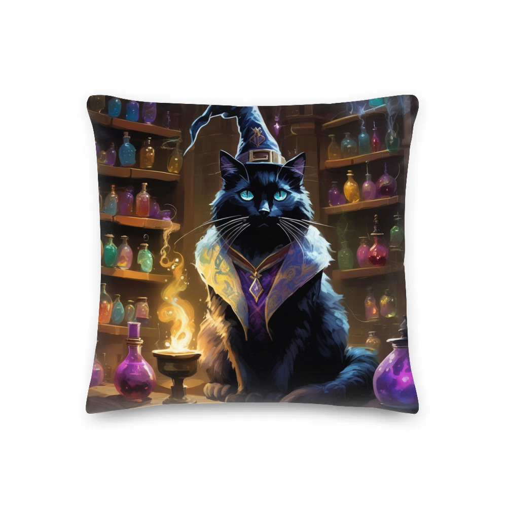 PugMug Custom Black Ragdoll Cat Premium Pillow