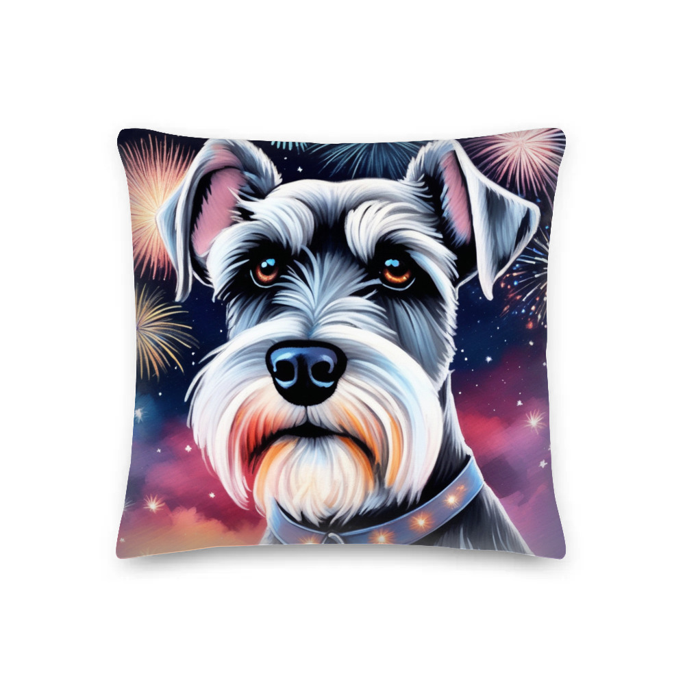PugMug Custom Miniature Schnauzer Premium Pillow
