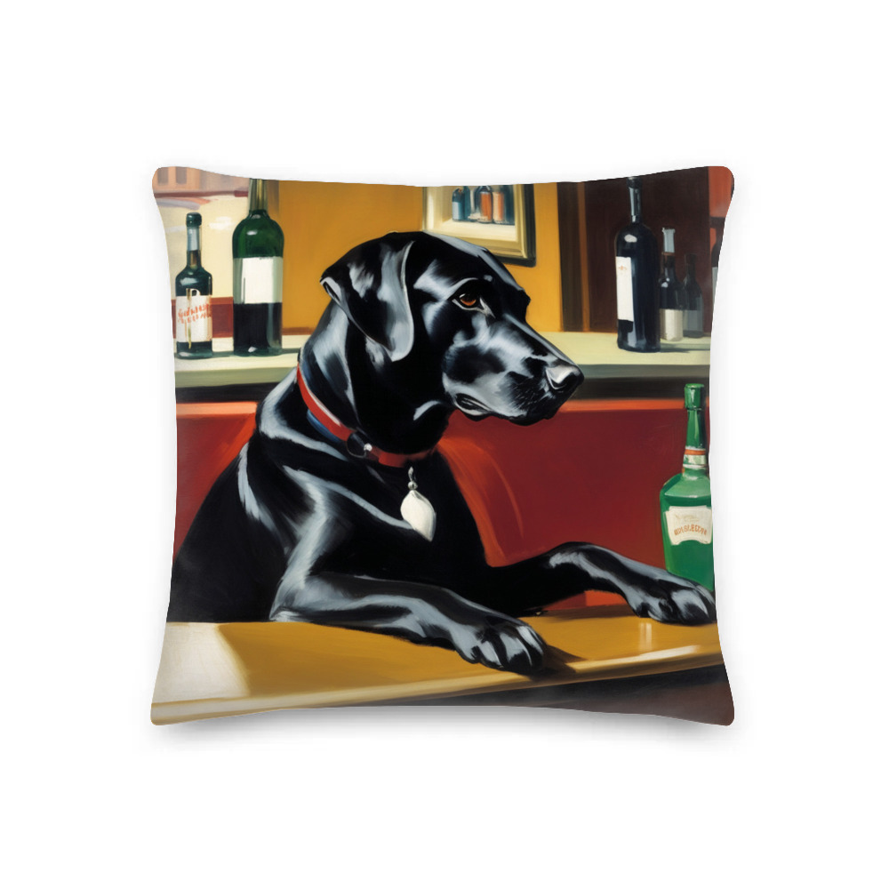 PugMug Custom Black Labrador Retriever Premium Pillow