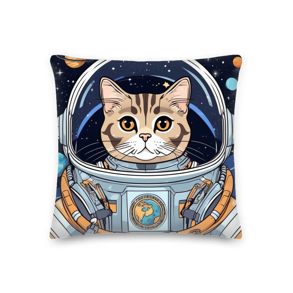 PugMug Custom Tabby Scottish Fold Cat Premium Pillow