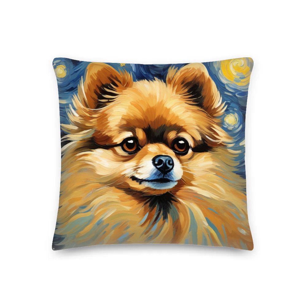 PugMug Custom Tan Pomeranian Premium Pillow