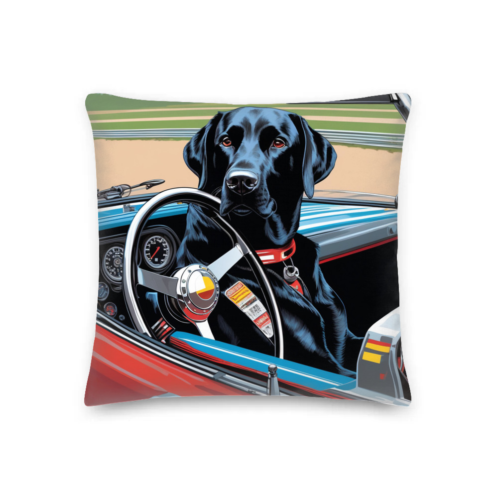 PugMug Custom Black Labrador Retriever Premium Pillow