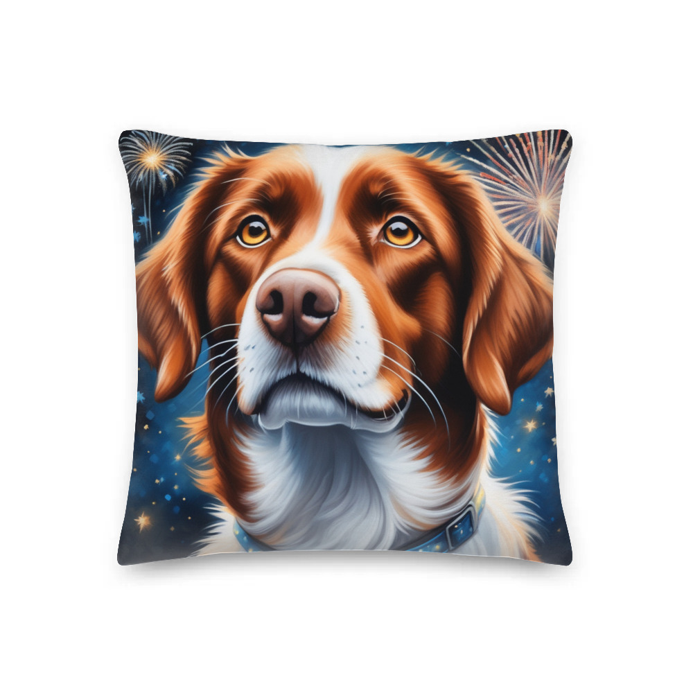 PugMug Custom Brittany Dog Premium Pillow