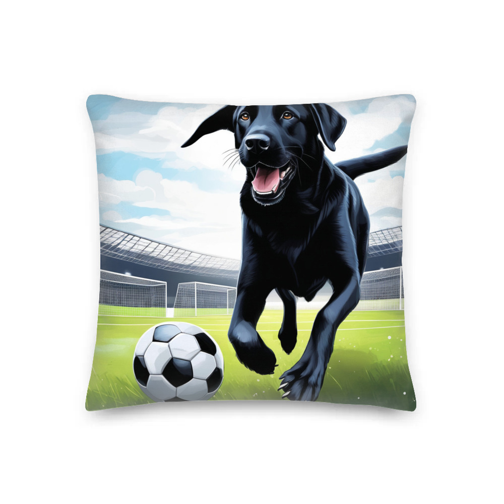 PugMug Custom Black Labrador Retriever Premium Pillow