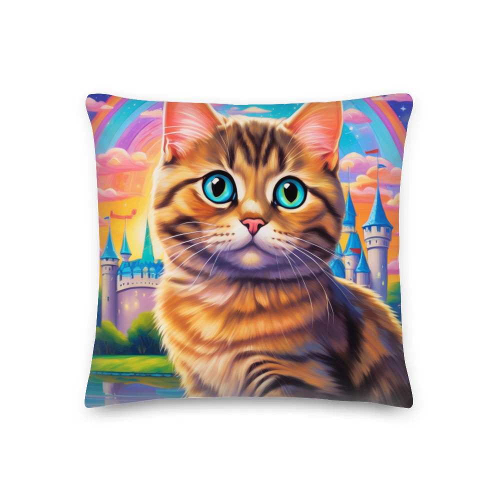 PugMug Custom Tabby British Shorthair Cat Premium Pillow