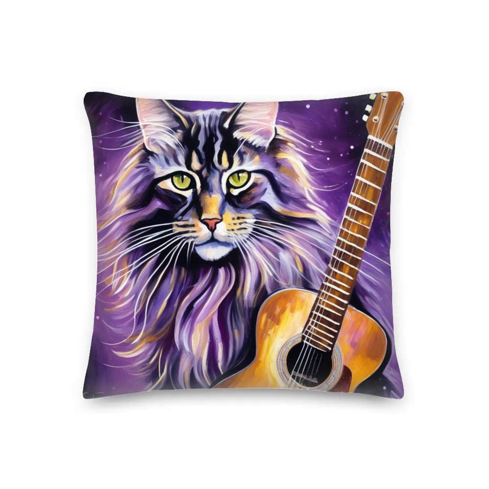 PugMug Custom Tabby Maine Coon Cat Premium Pillow