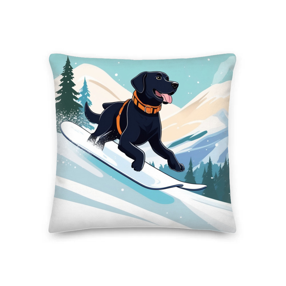 PugMug Custom Black Labrador Retriever Premium Pillow