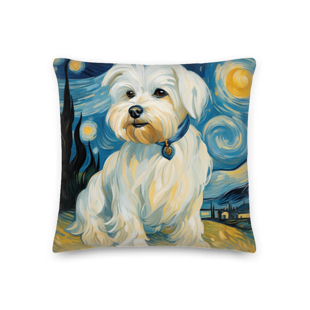 PugMug Custom Maltese Dog Premium Pillow