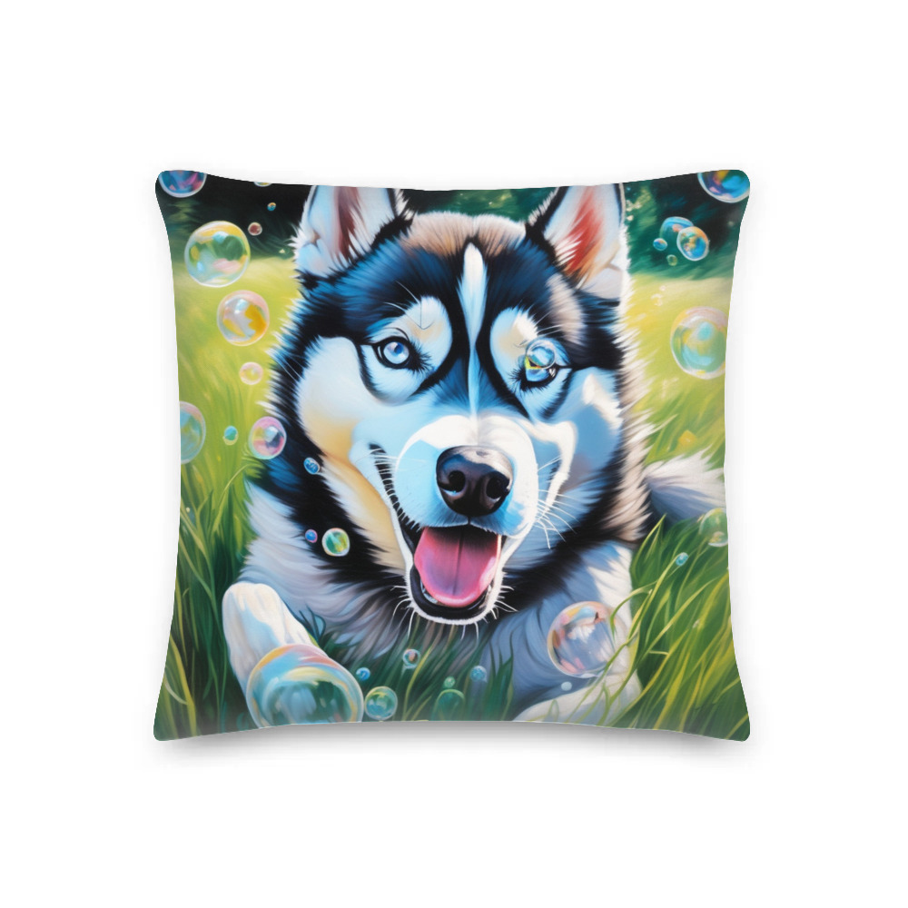 PugMug Custom Siberian Husky Premium Pillow