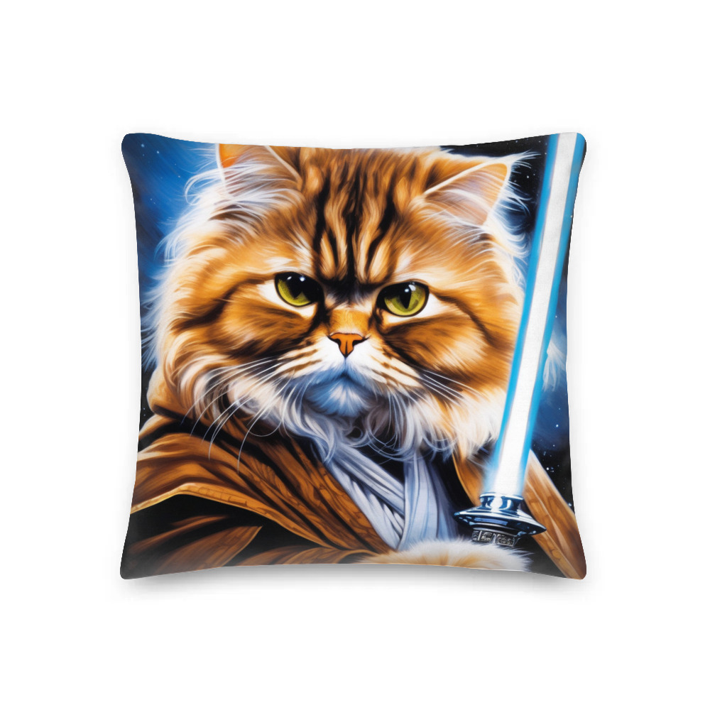 PugMug Custom Tabby Persian Cat Premium Pillow