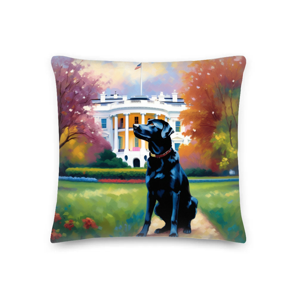 PugMug Custom Black Labrador Retriever Premium Pillow