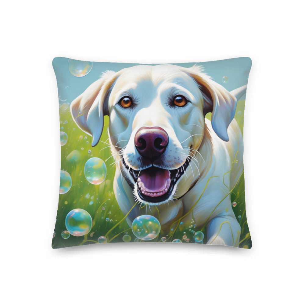 PugMug Custom White Labrador Retriever Premium Pillow