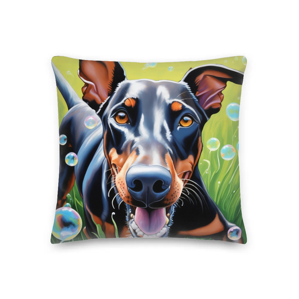 PugMug Custom Doberman Pinscher Premium Pillow