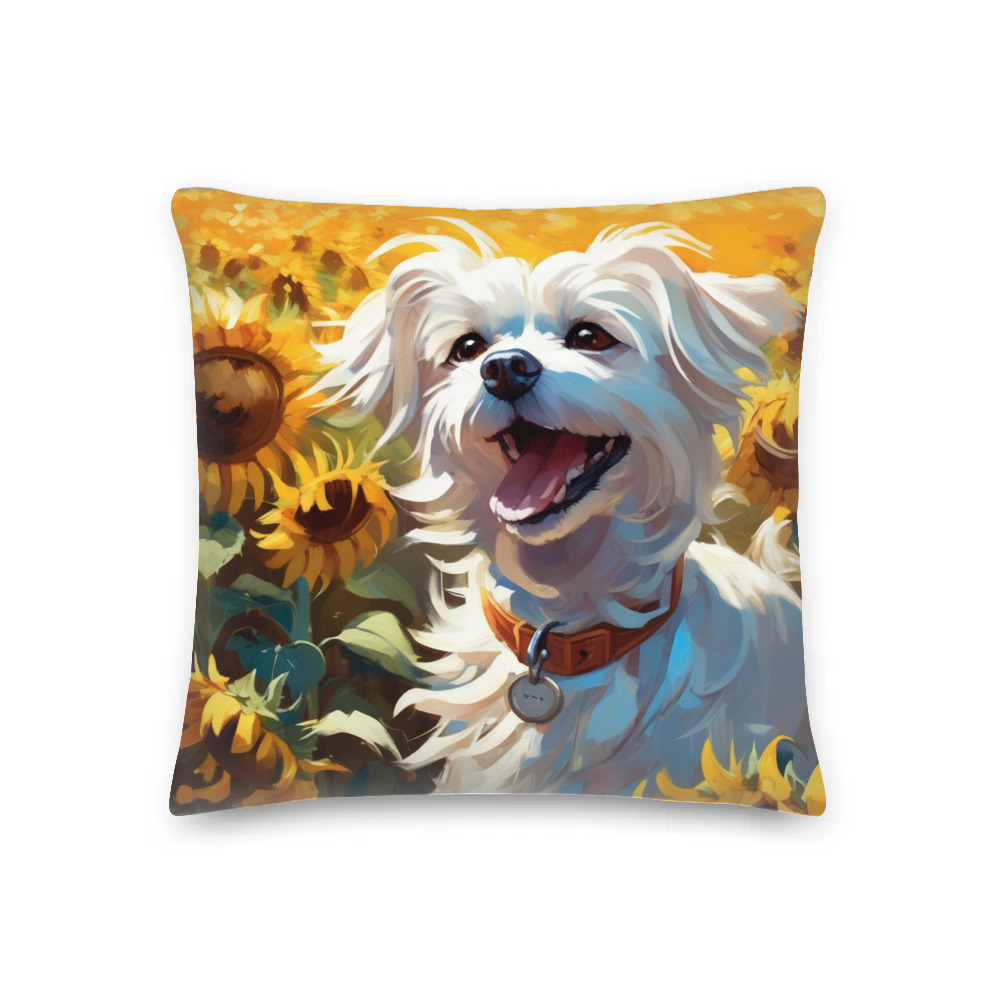 PugMug Custom Maltese Dog Premium Pillow