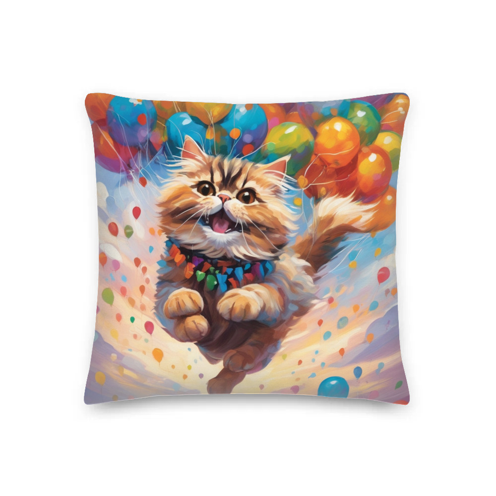 PugMug Custom Tabby Persian Cat Premium Pillow