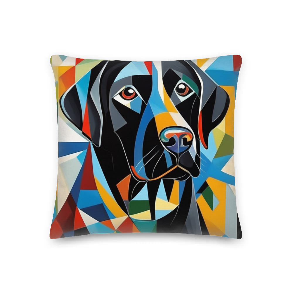 PugMug Custom Black Labrador Retriever Premium Pillow