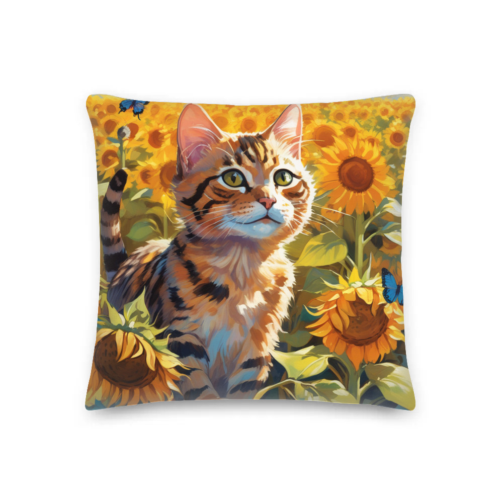 PugMug Custom Tabby Exotic Cat Premium Pillow
