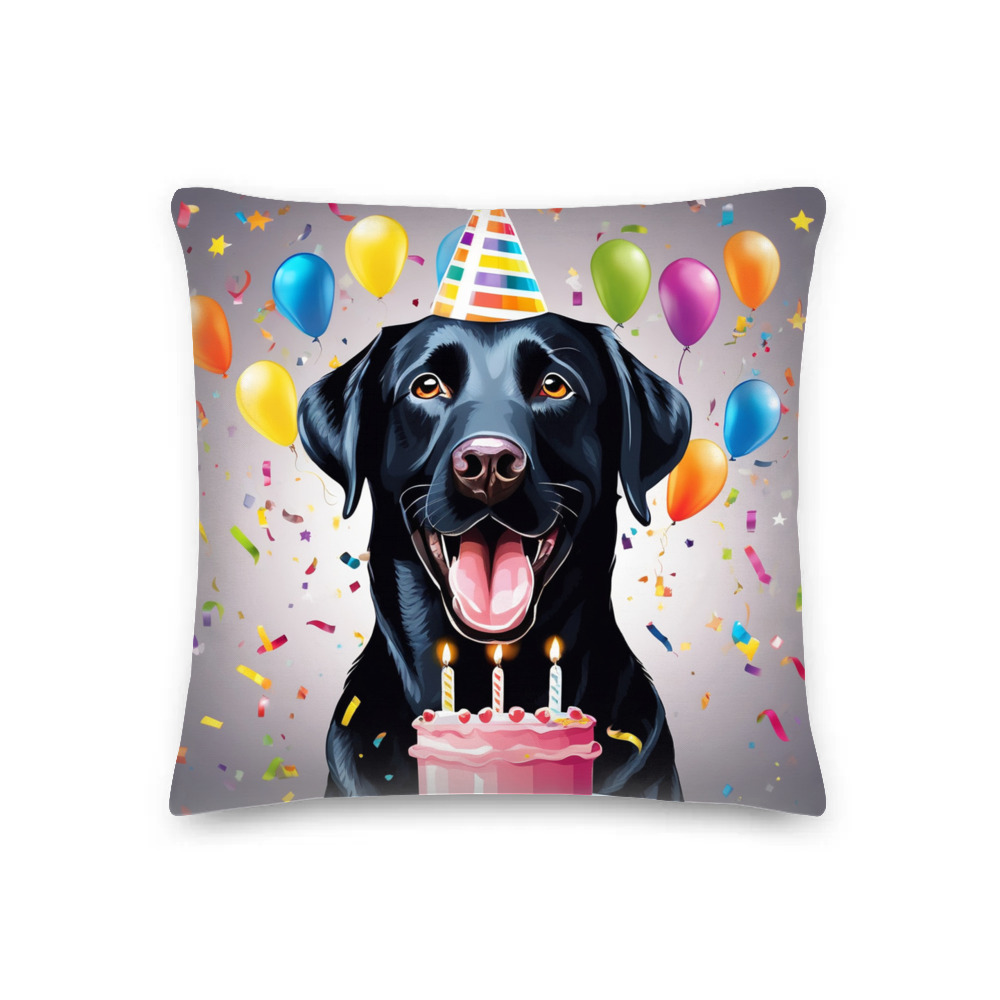 PugMug Custom Black Labrador Retriever Premium Pillow
