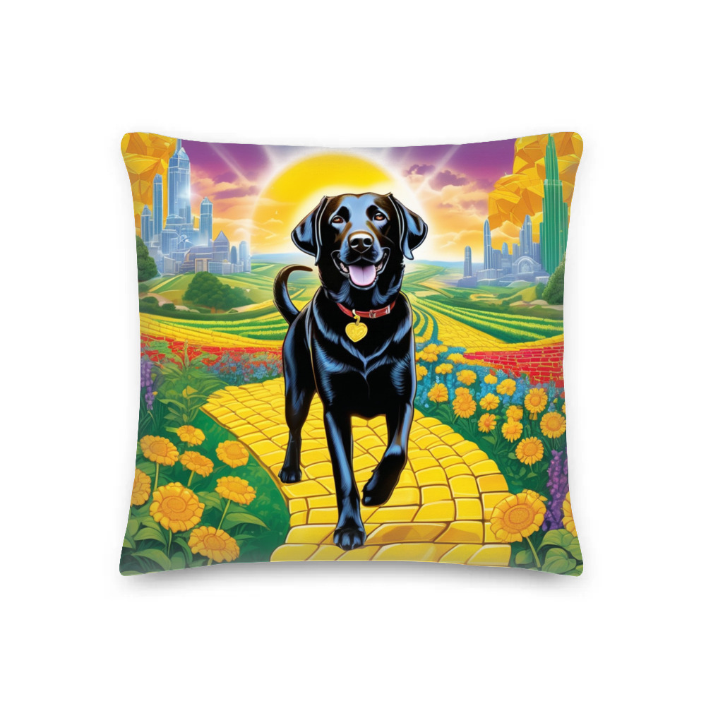PugMug Custom Black Labrador Retriever Premium Pillow