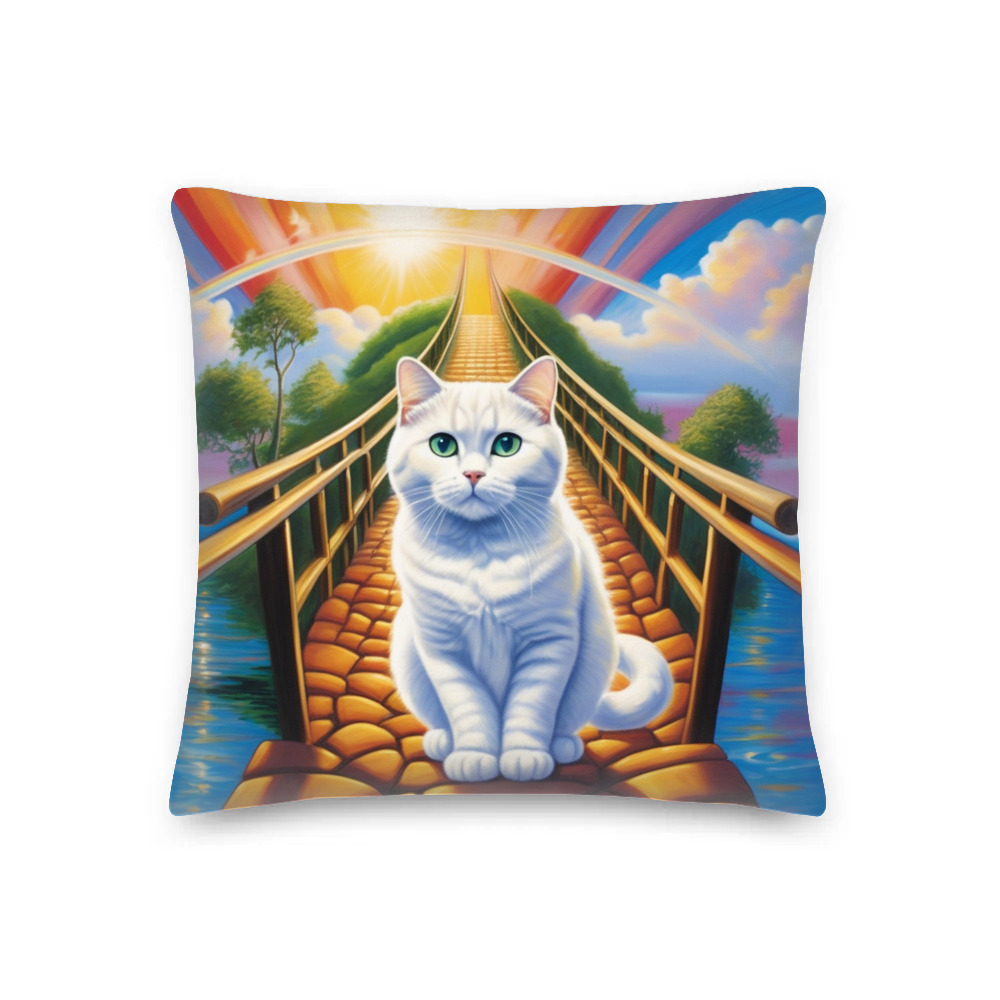 PugMug Custom White British Shorthair Cat Premium Pillow