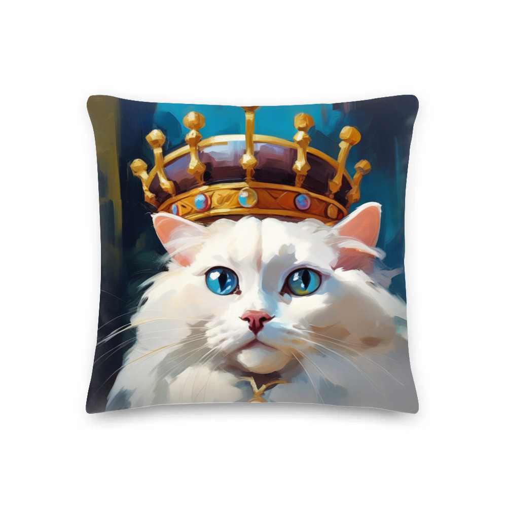 PugMug Custom White Ragdoll Cat Premium Pillow