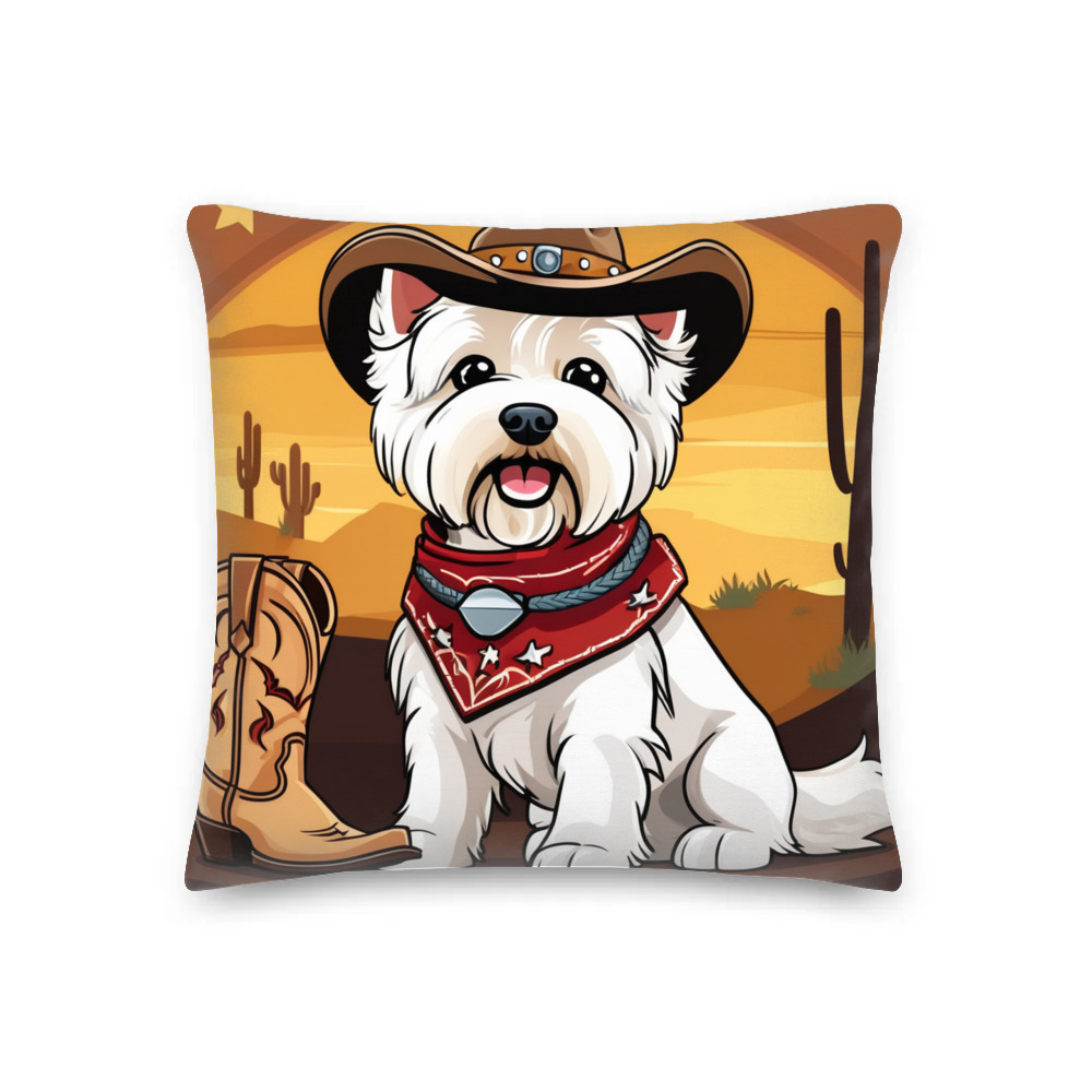 PugMug Custom West Highland White Terrier Premium Pillow