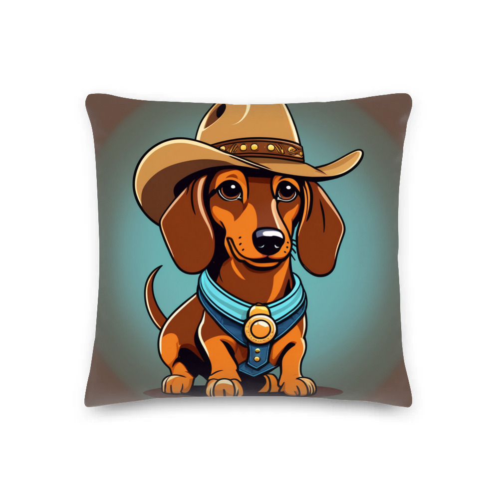 PugMug Custom Tan Dachshund Premium Pillow