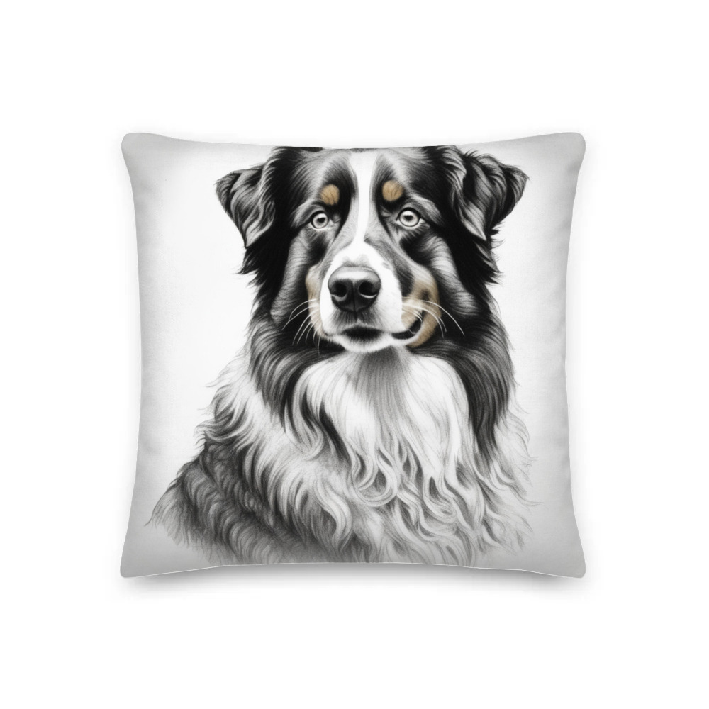 PugMug Custom Miniature American Shepherd Premium Pillow