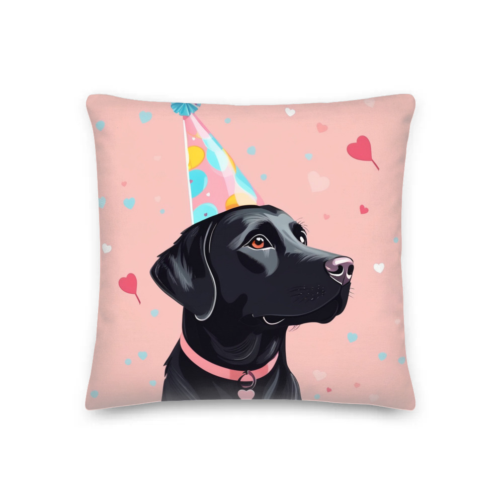PugMug Custom Black Labrador Retriever Premium Pillow
