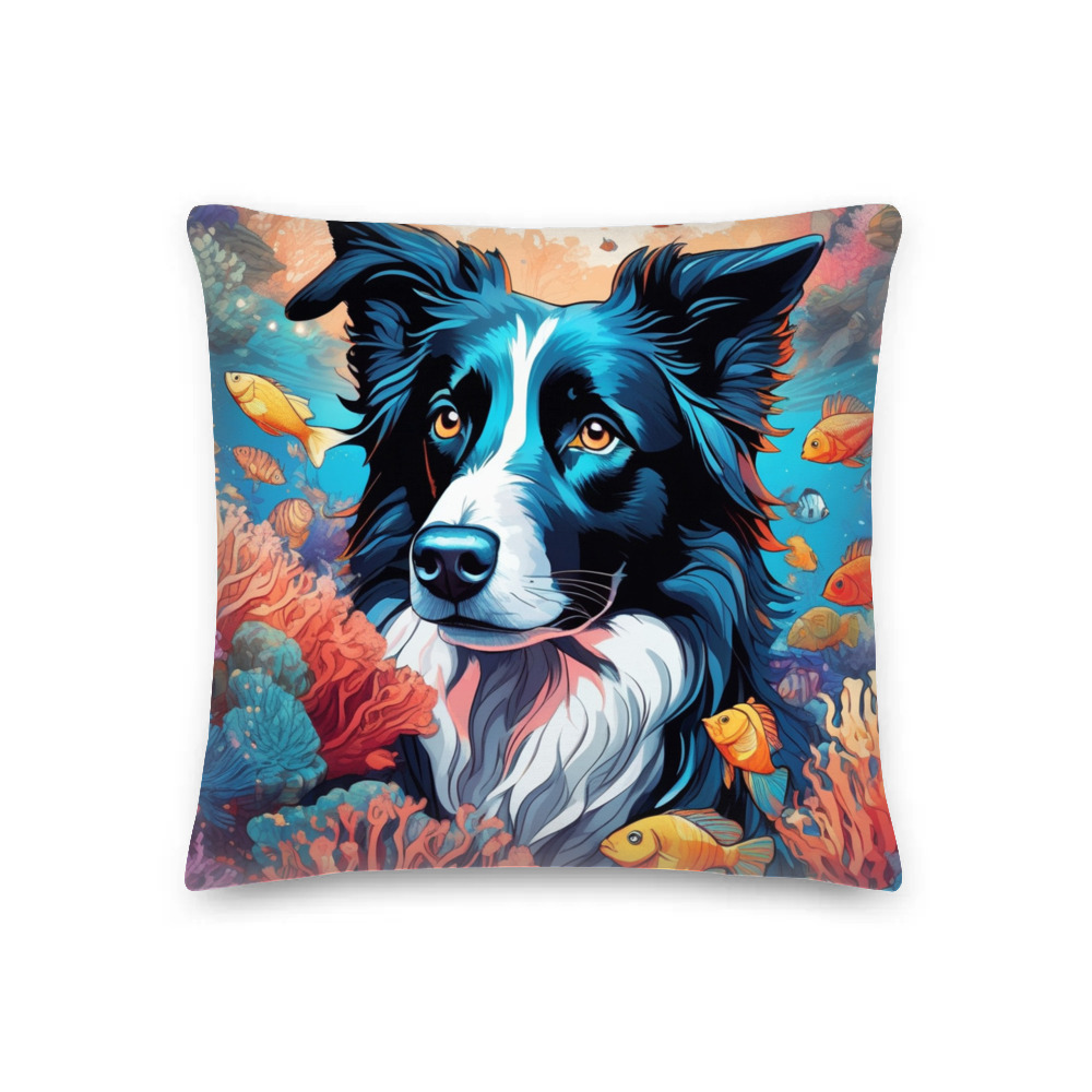 PugMug Custom Border Collie Premium Pillow
